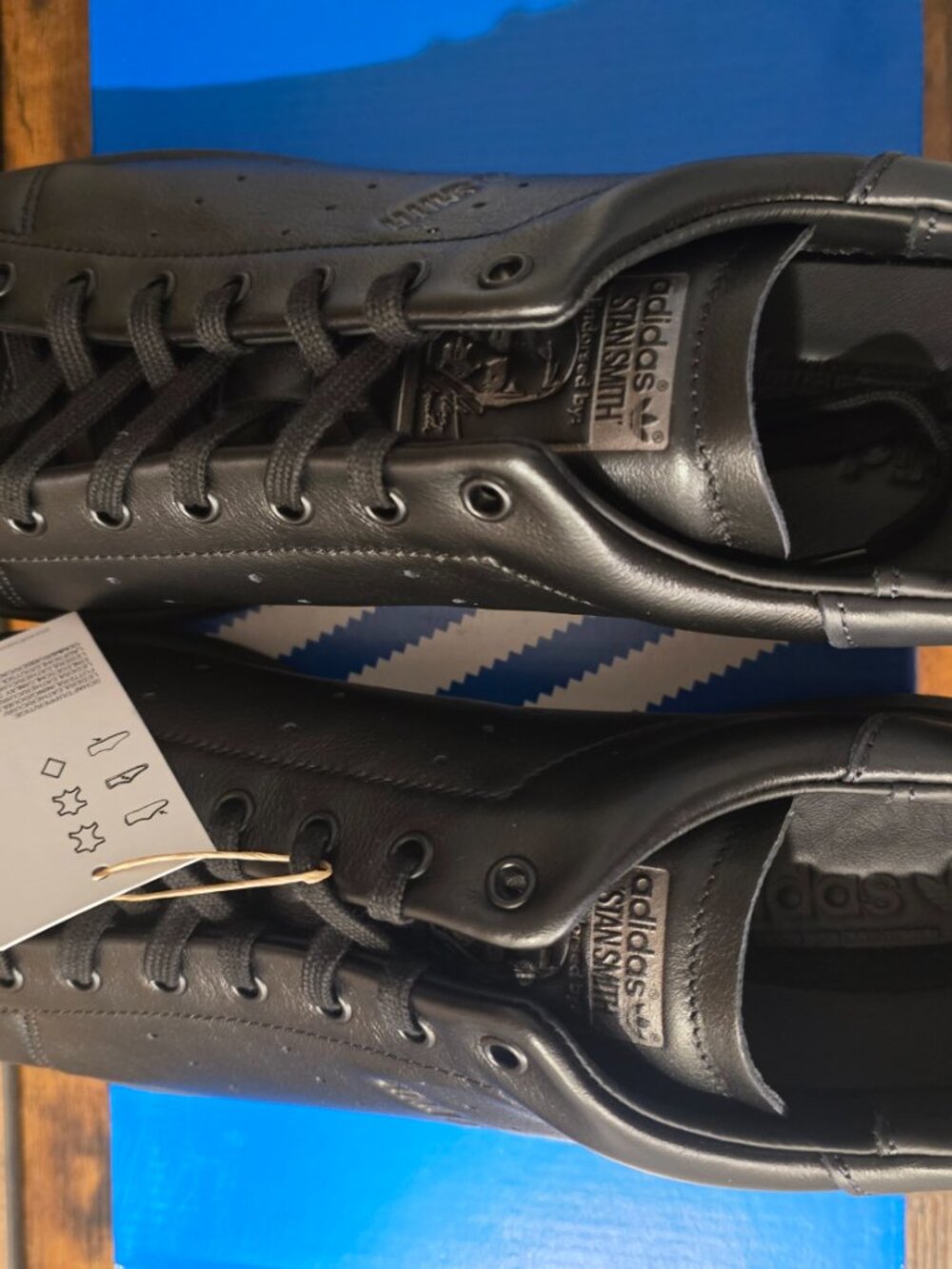 Adidas Originals Stan Smith Lux Black Rare Limited Classic Mens Shoes HQ6787 12 - Picture 9 of 16